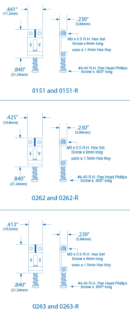 Highwood Contoured Vintage Saddles For Strat - Set Of 6 - StewMac 5 Highwood Contoured Vintage Saddles For Strat - Set Of 6 - StewMac - Image 3