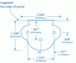 Thin Body Trapeze Tailpiece - StewMac 7 Thin Body Trapeze Tailpiece - StewMac -StewMac Shop 0189 1spec