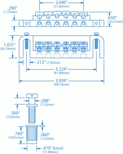 Adjustable Wraparound Bridge - StewMac 7 Adjustable Wraparound Bridge - StewMac -StewMac Shop 0401 1spec