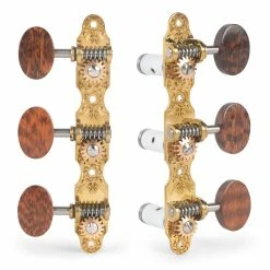 Sloane Classical Guitar Tuners With Snakewood Knobs And Flower Baseplates - StewMac -StewMac Shop 100626 set on white 2000
