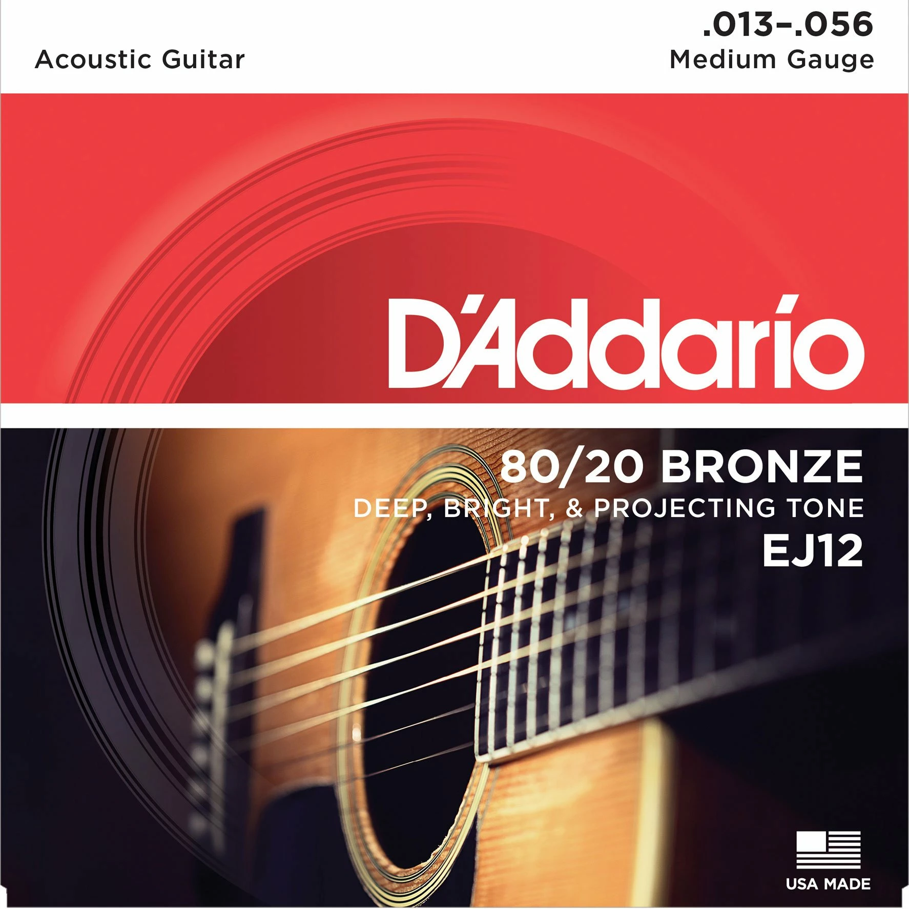 D'Addario 80/20 Bronze Wound Acoustic Guitar Strings - StewMac 5 D'Addario 80/20 Bronze Wound Acoustic Guitar Strings - StewMac - Image 3