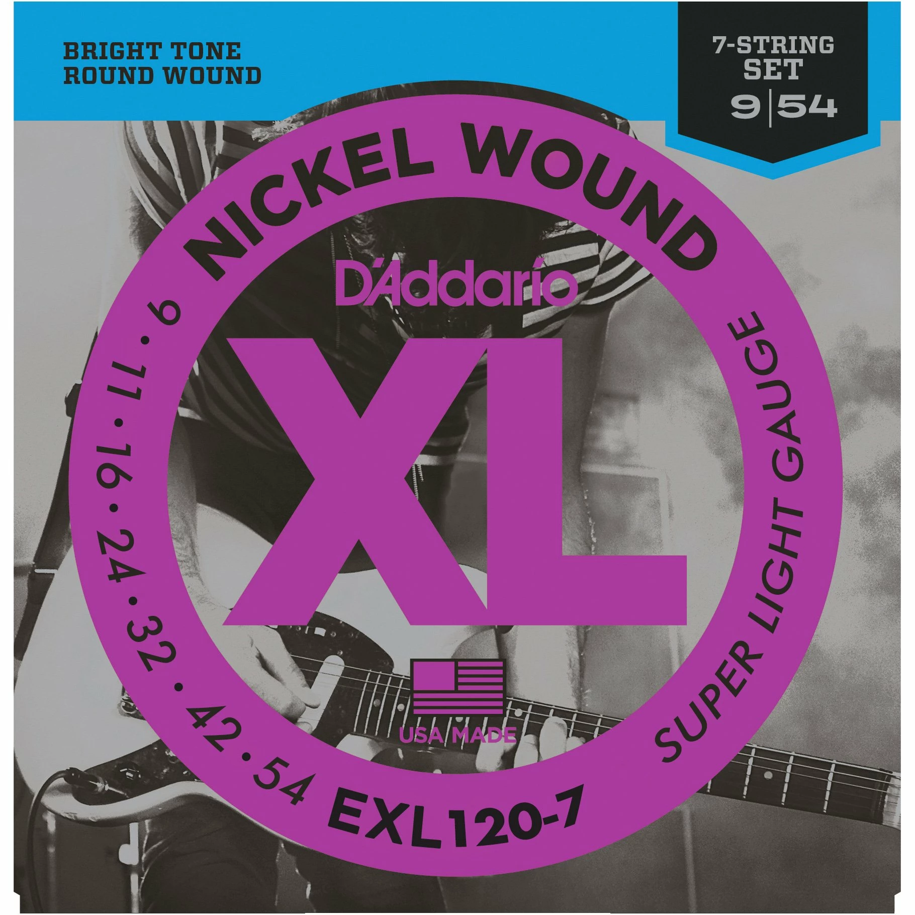 D'Addario Nickel Wound 7-string Electric Guitar Strings - StewMac 3 D'Addario Nickel Wound 7-string Electric Guitar Strings - StewMac
