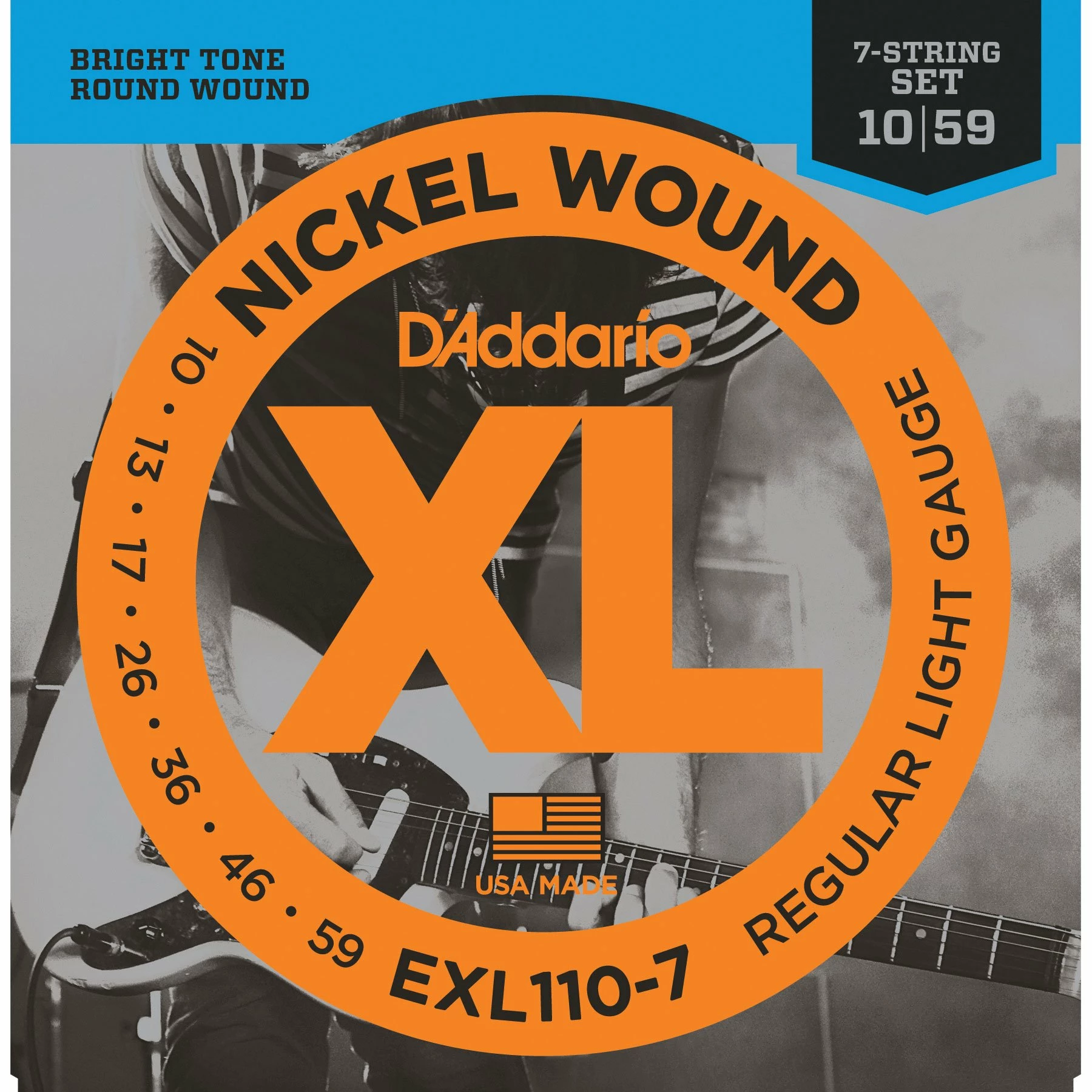 D'Addario Nickel Wound 7-string Electric Guitar Strings - StewMac 4 D'Addario Nickel Wound 7-string Electric Guitar Strings - StewMac - Image 2