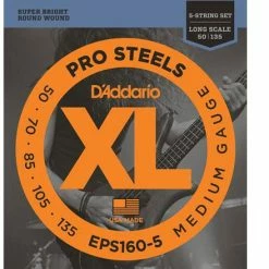 D'Addario Pro Steel 5-String Bass Strings - StewMac
