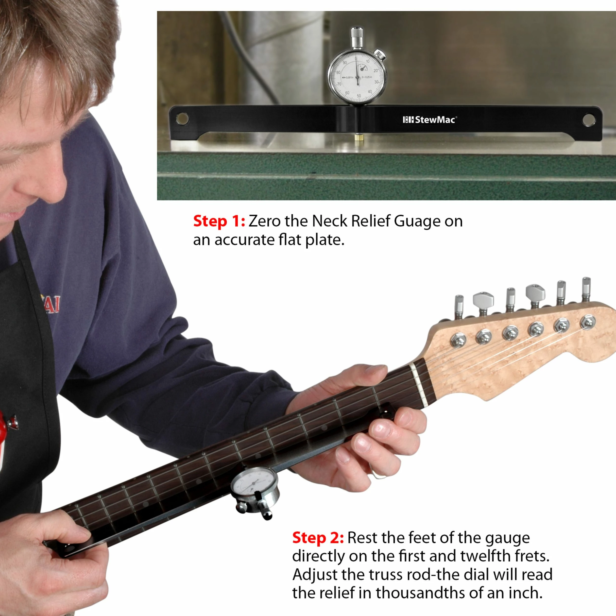 Neck Relief Gauge - StewMac 4 Neck Relief Gauge - StewMac - Image 2