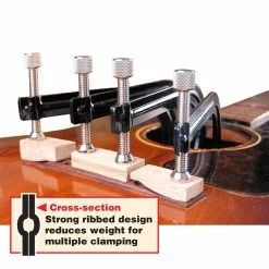 Soundhole Clamps - StewMac -StewMac Shop 2010 3 on guitar with inset caption