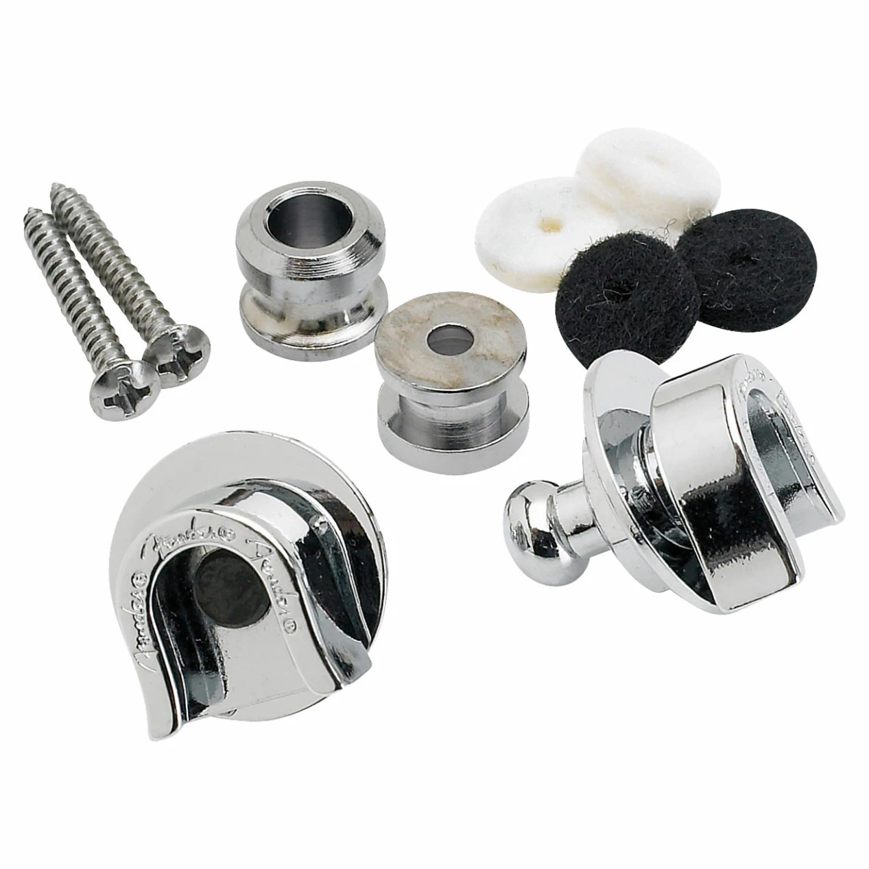 Fender Elite Strap Locks And Buttons - StewMac 3 Fender Elite Strap Locks And Buttons - StewMac