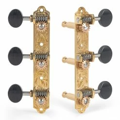 Waverly 3-On-Plate Guitar Tuners With Ebony Knobs For Solid Pegheads - StewMac 9 Waverly 3-On-Plate Guitar Tuners With Ebony Knobs For Solid Pegheads - StewMac -StewMac Shop 3502 br set on white 2000
