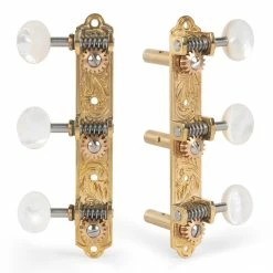 Waverly 3-On-Plate Guitar Tuners With Mother Of Pearl Knobs For Slotted Pegheads - StewMac 9 Waverly 3-On-Plate Guitar Tuners With Mother Of Pearl Knobs For Slotted Pegheads - StewMac -StewMac Shop 3523 br set on white 2000