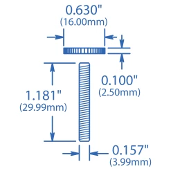 Posts/Thumbwheels For ABR-1 Tune-o-matic Bridges - StewMac -StewMac Shop 4570 1spec