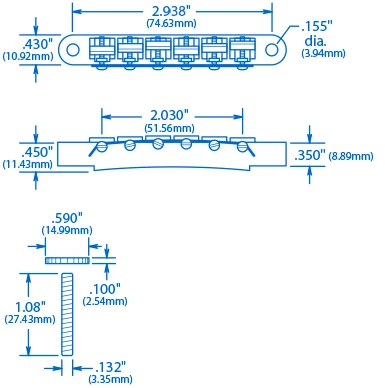 Original ABR-1 Tune-o-matic Bridge - StewMac 7 Original ABR-1 Tune-o-matic Bridge - StewMac - Image 5