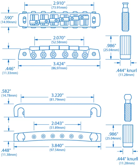 Gotoh 510 Bridge And Tailpiece - StewMac 6 Gotoh 510 Bridge And Tailpiece - StewMac - Image 4