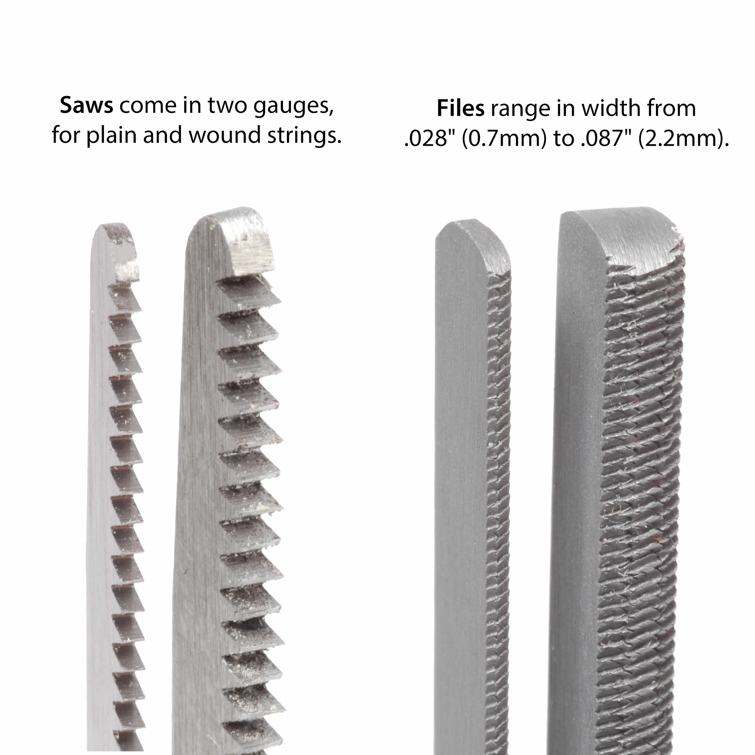Bridge Pin Hole Slotting Saws + Files - StewMac 6 Bridge Pin Hole Slotting Saws + Files - StewMac - Image 4