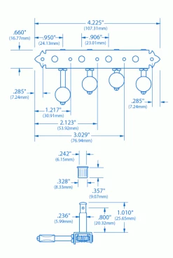 Waverly F-style Mandolin Machines With Dark Tortoise Knobs - StewMac 9 Waverly F-style Mandolin Machines With Dark Tortoise Knobs - StewMac -StewMac Shop 6050 1spec