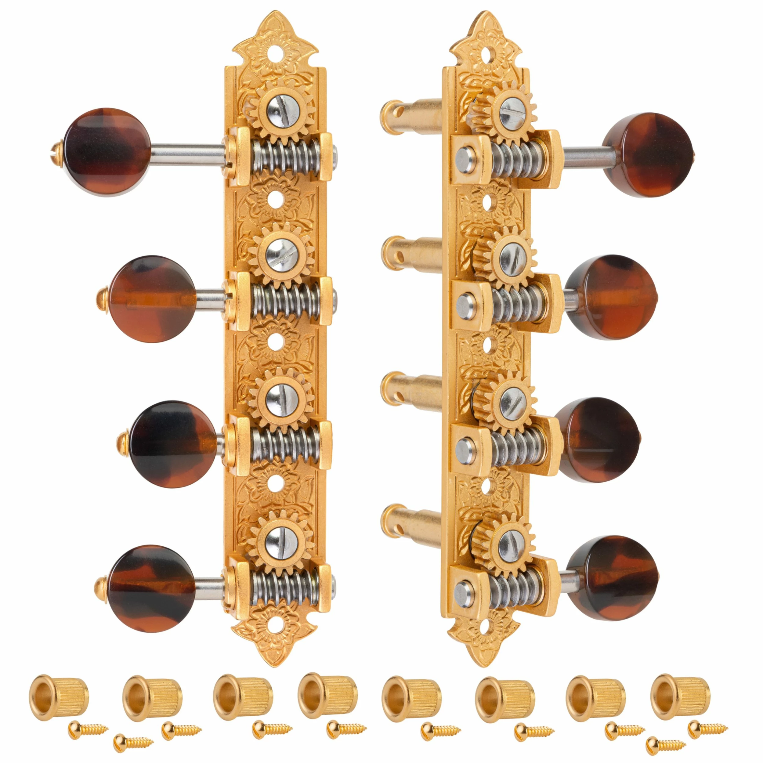 Waverly F-style Mandolin Machines With Dark Tortoise Knobs - StewMac 5 Waverly F-style Mandolin Machines With Dark Tortoise Knobs - StewMac - Image 3